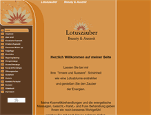 Tablet Screenshot of lotus-zauber.de